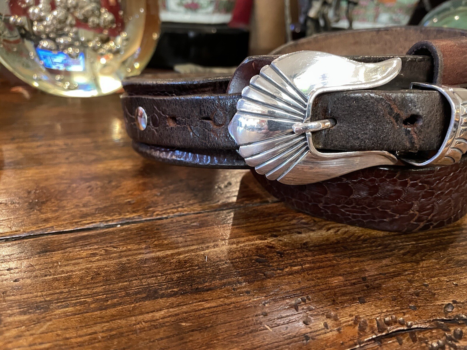 Alexander Kalifano James Reid Style Sterling Silver Belt Buckle 39-40-1.5”🐂✅