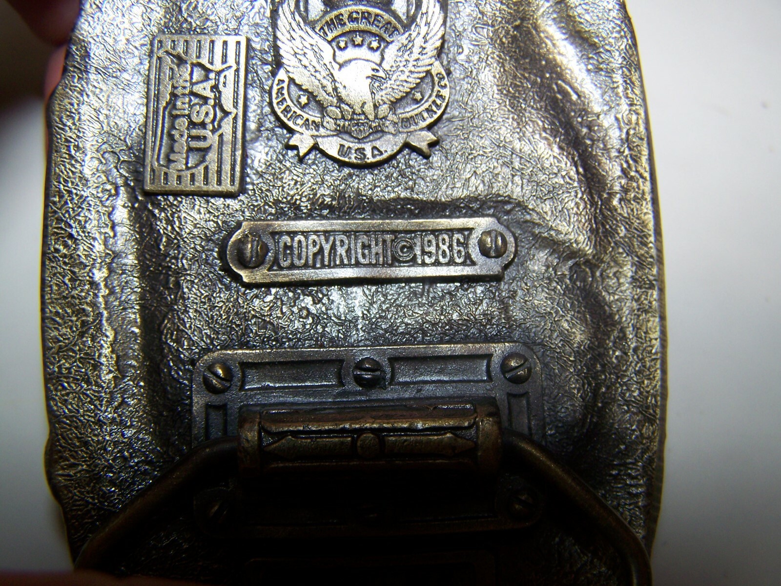 1986 The American Firefighter No Sleep Tonight Metal Belt Buckle Fireman