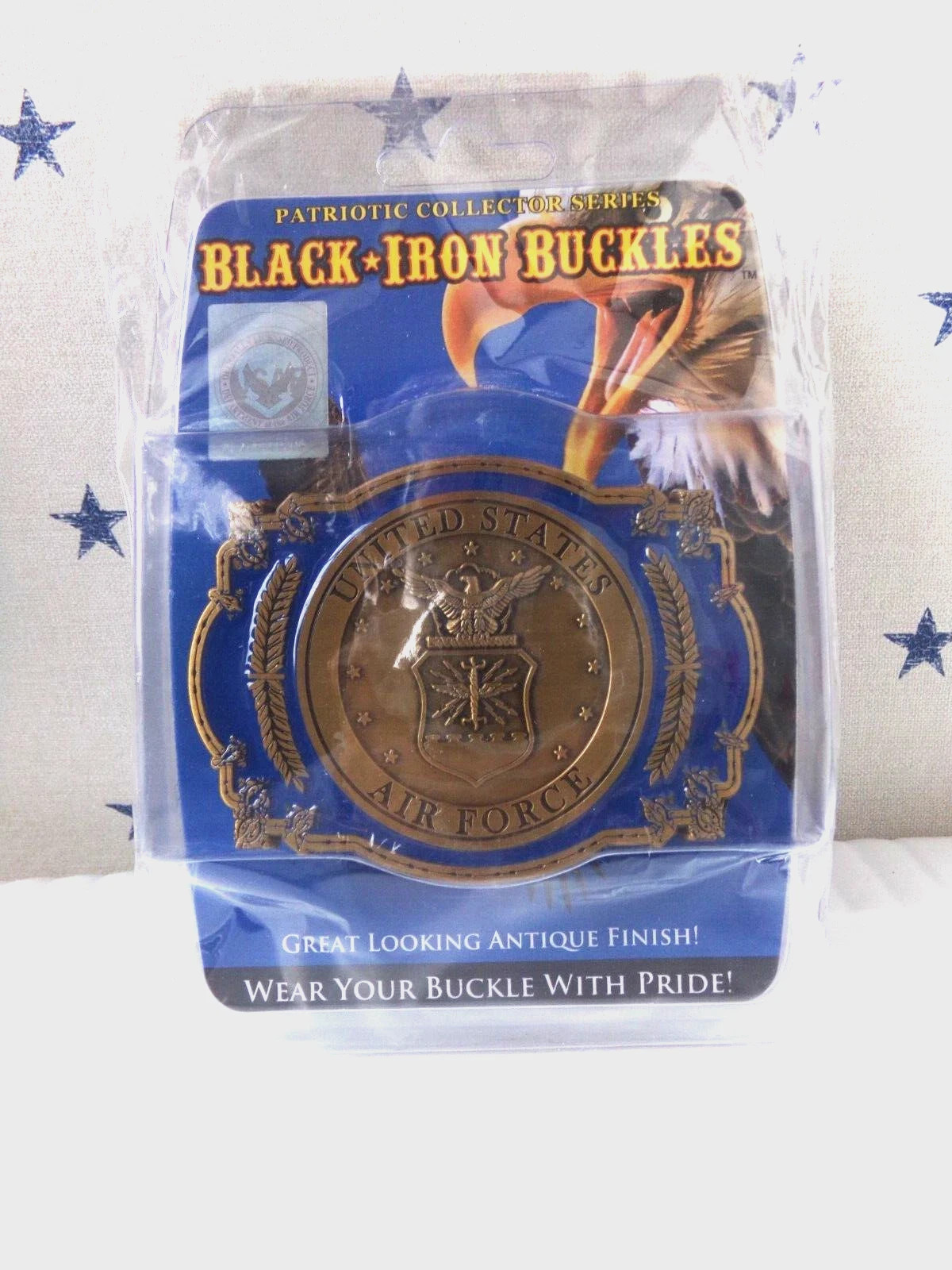 NEW Mens USAF Air Force Belt Buckle Black Iron Antique Pewter Brass Gold Finish
