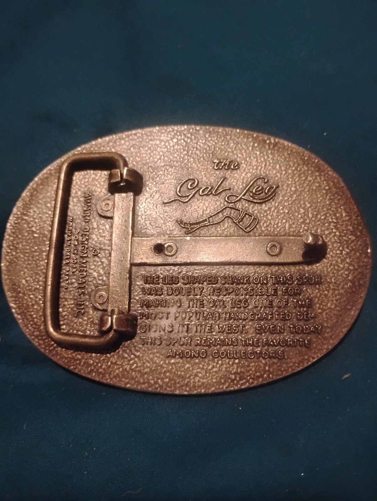 Vintage The Gal Leg Belt Buckle Spur Moves Freely As seen in Back to the Future