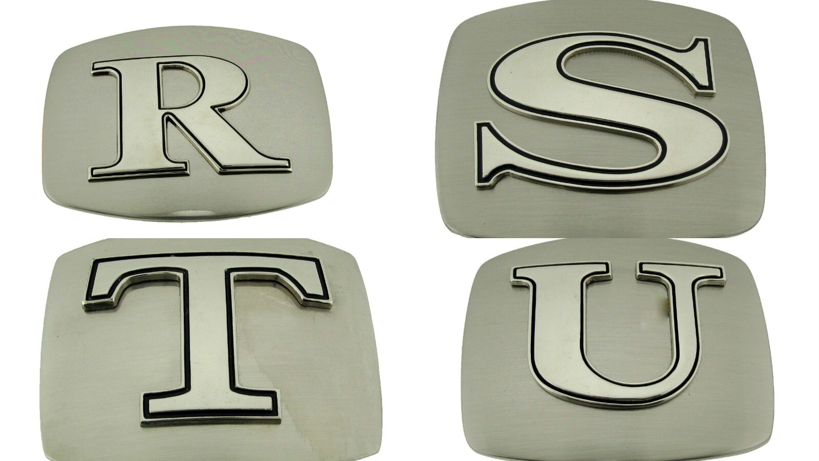Initial Letter Silver Metal Rodeo Belt Buckles A-Z Western Really Cowboy Style