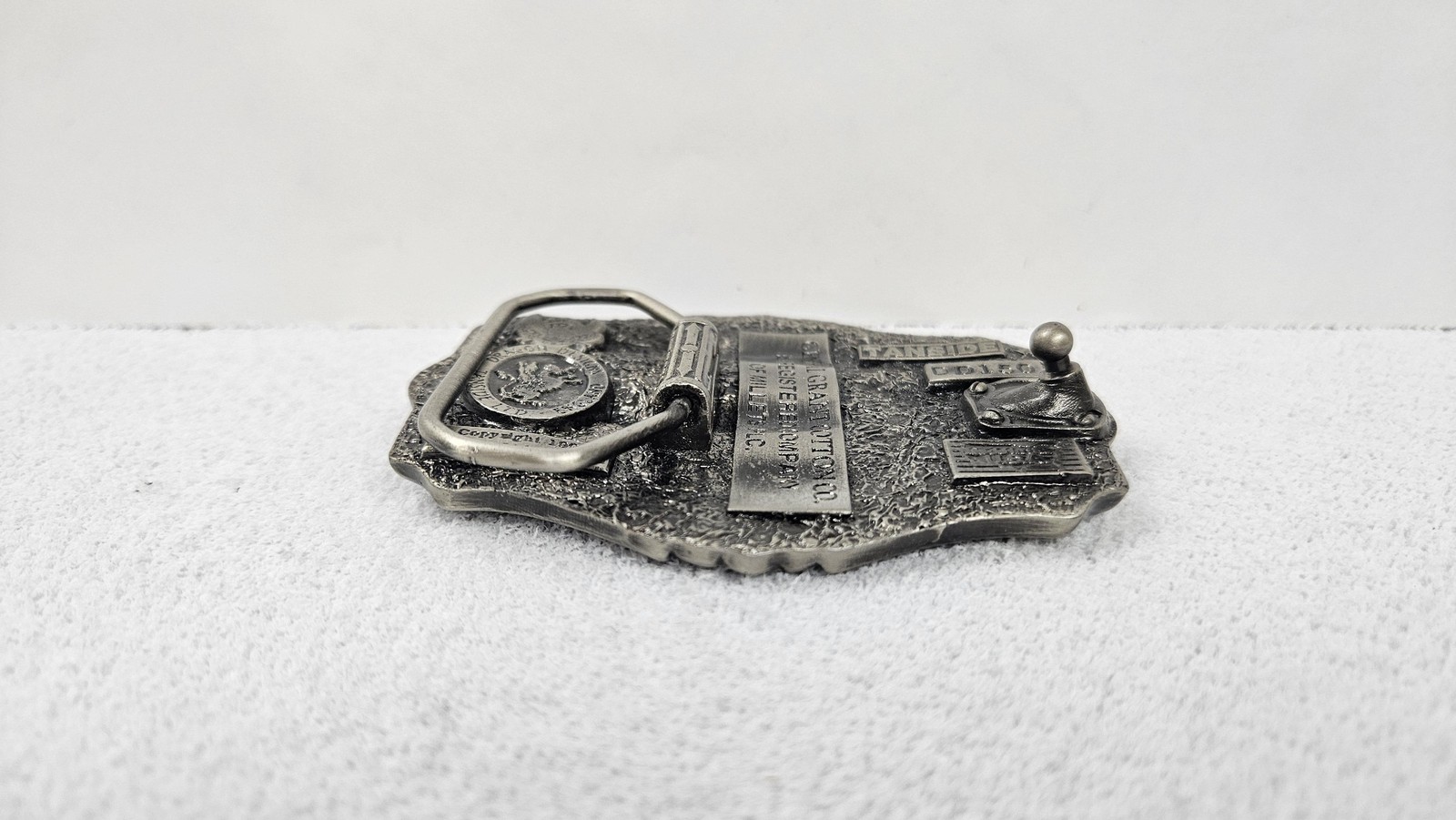 Great American Buckle Co. Belt Buckle Mens General Grant Cotton Co 1985