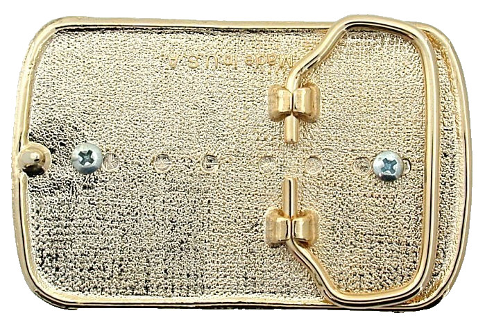 Gold Color Southwest 40×30 Oval Lapis Cabochon Gemstone Belt Buckle PBB22/32426