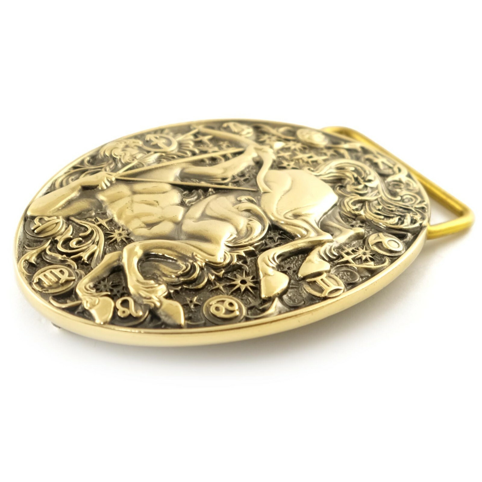 Sagittarius belt buckle, Horoscope Astrological Zodiac Sign brass belt buckle