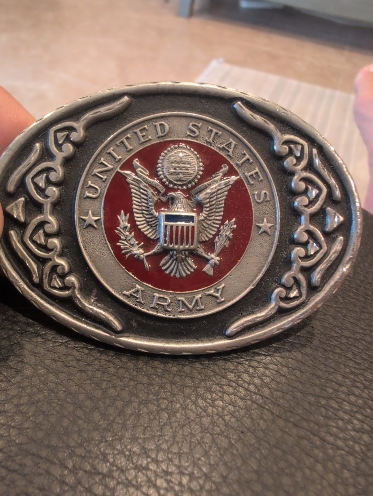 Vintage Belt Buckle United States Army – PEWTER