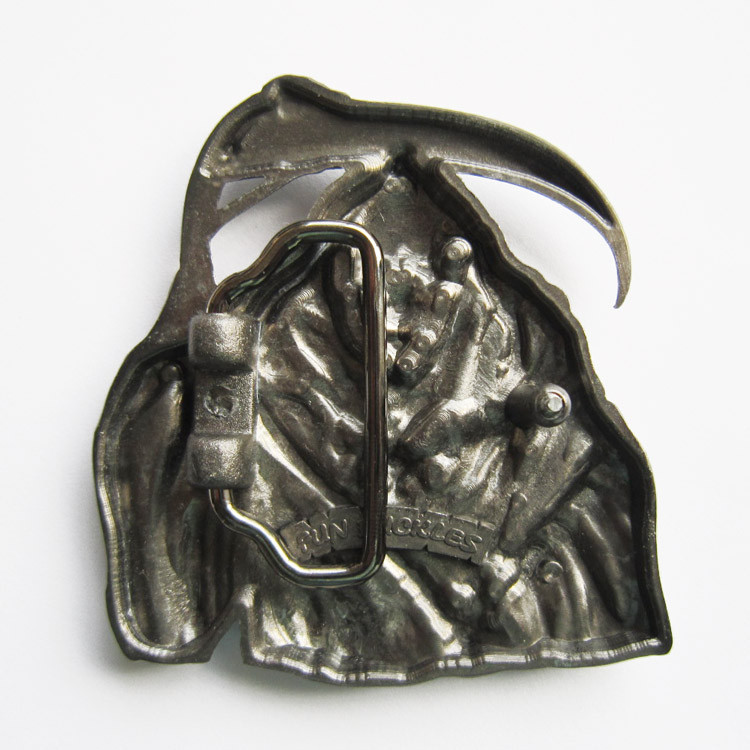 Belt Buckle for Men Antique Brushed Silver Grim Reaper Belt Buckle