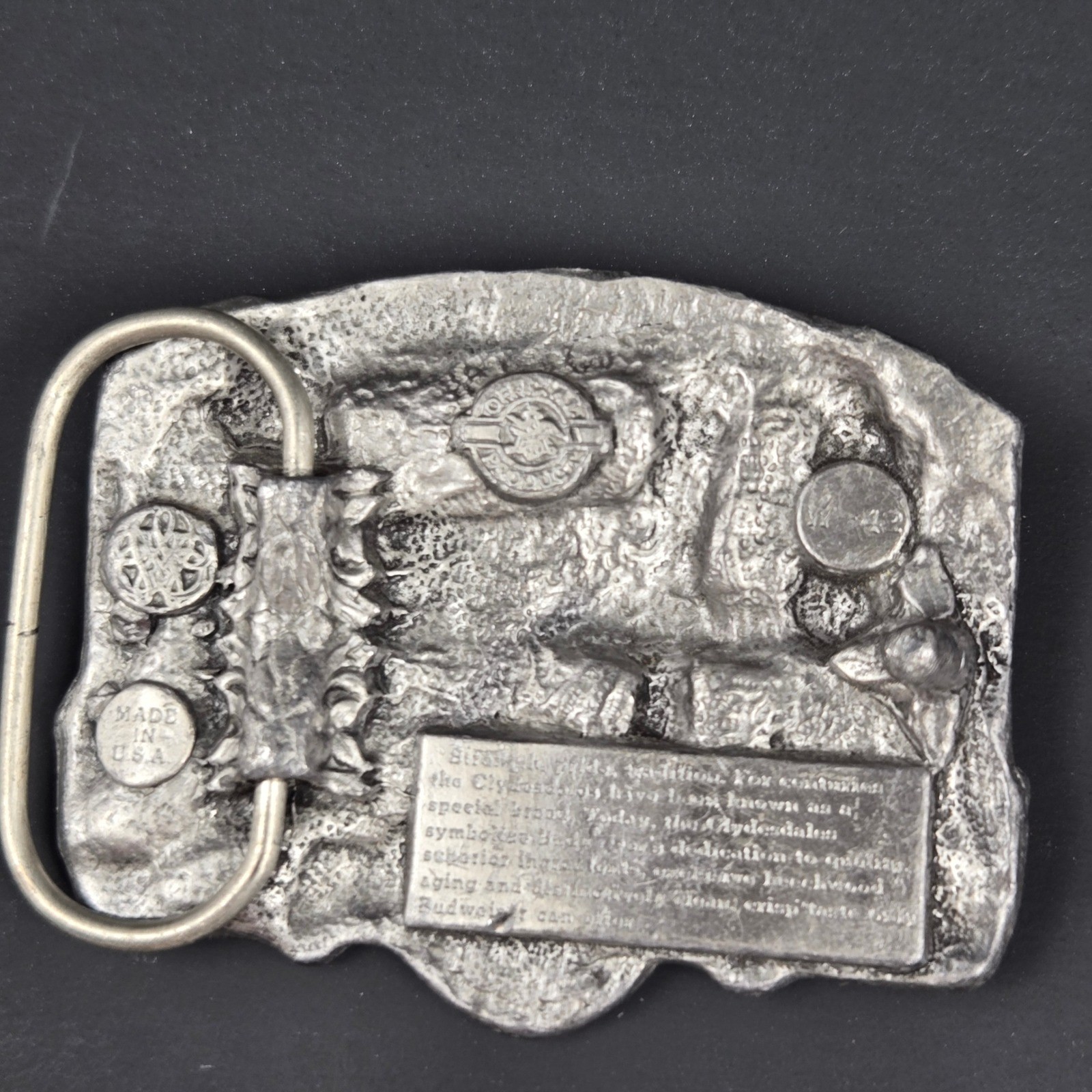 Vintage Budweiser Clydesdales King of Beers Belt Buckle Bergamot USA
