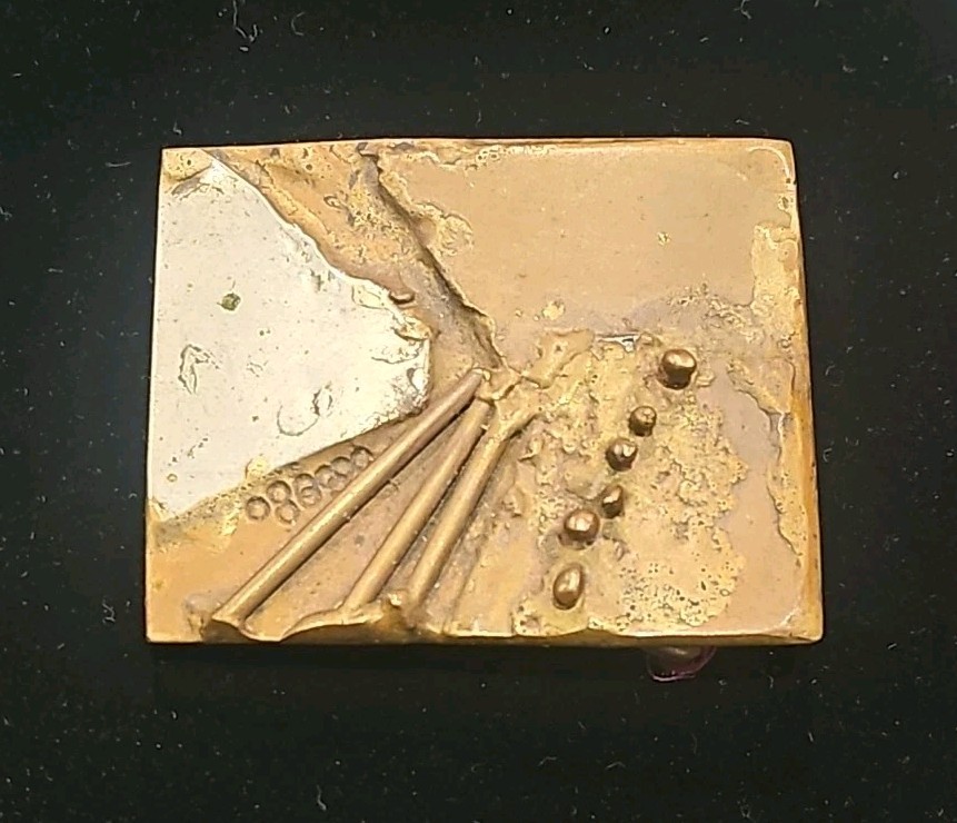 Vintage 1984 David Mills Bowman Handmade Designer Belt Buckle Free shipping