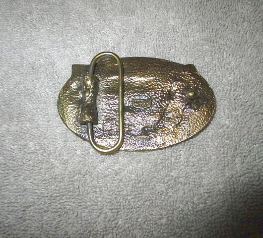 Vtg NRA Brass Belt Buckle Golden Eagles Member USA National Rifle Association