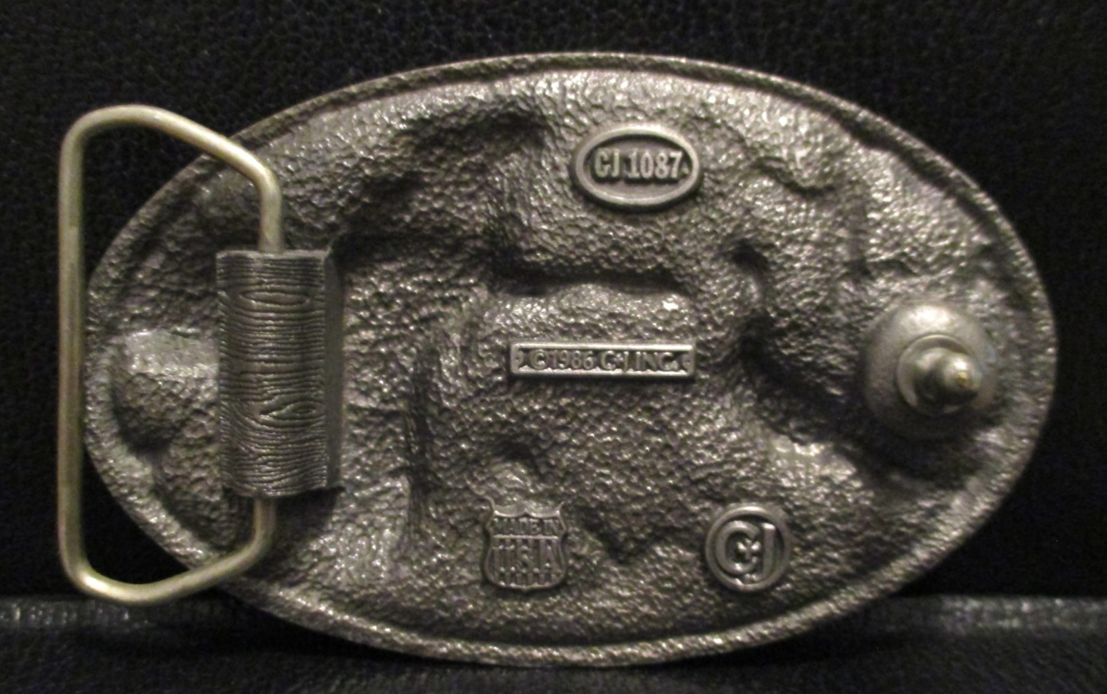 1986 GROUSE Pewter Belt Buckle Pheasant Quail Bird Hunting Wildlife C+J Inc.