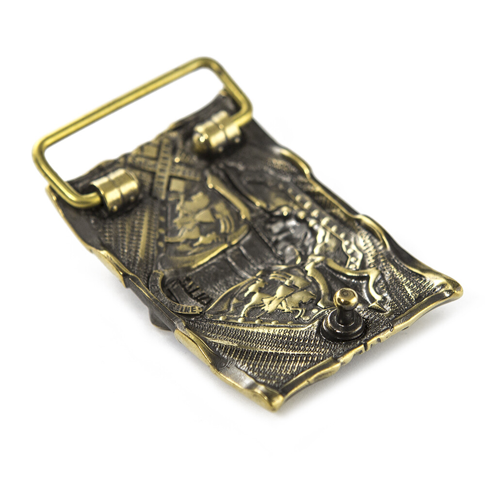 Military belt buckle Steel fist, Medieval, Military belt buckle; Armored buckle