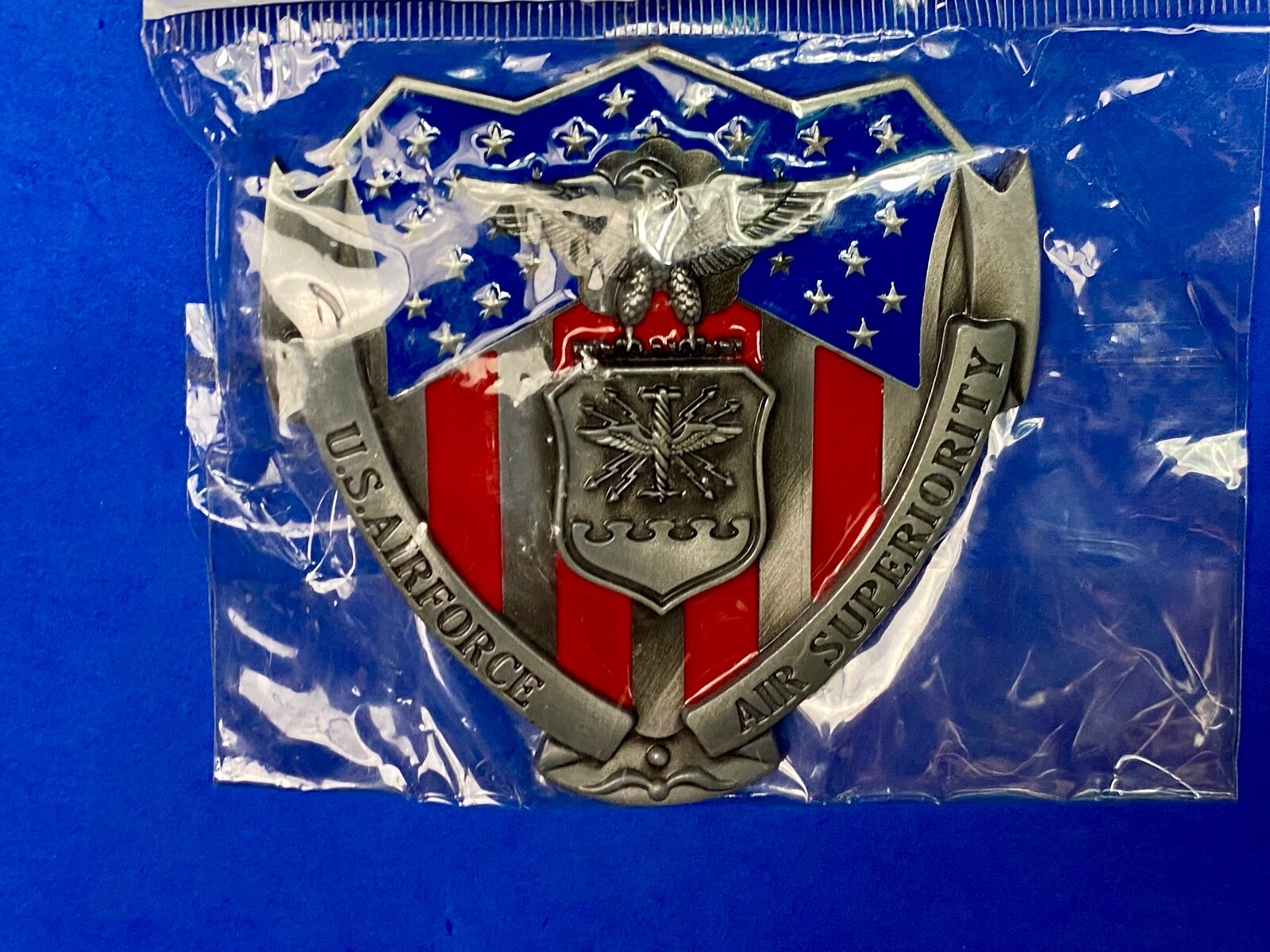 Us Air Force Corps Logo Sealed Belt Buckle Air Superiority Usa Flag Colors