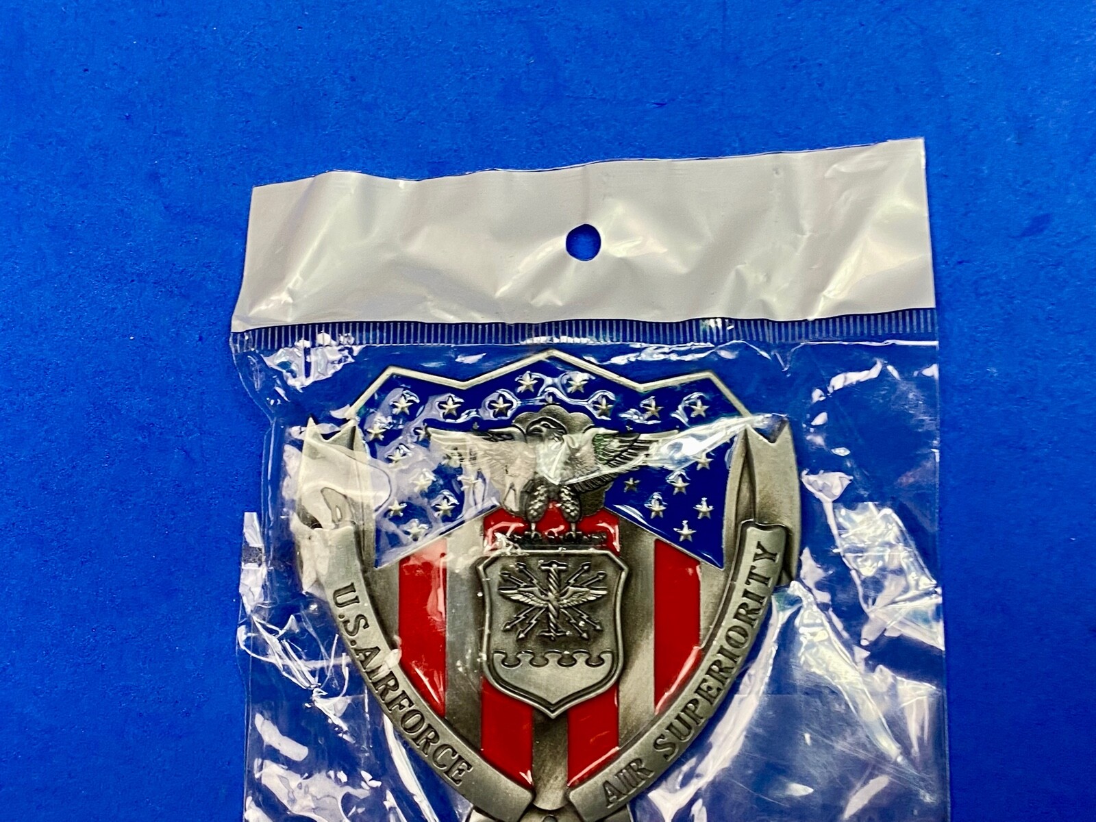 Us Air Force Corps Logo Sealed Belt Buckle Air Superiority Usa Flag Colors