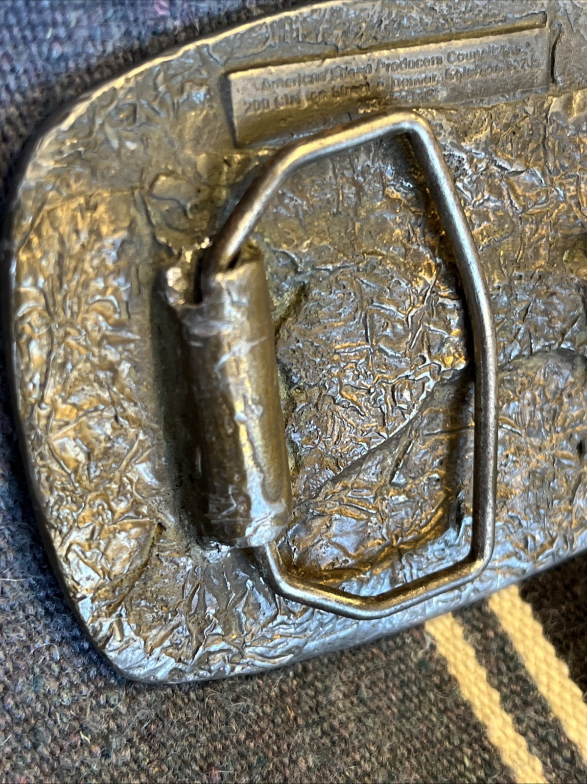 VTG American Sheep Producers, Council Pewter Men&rsquo;s Belt Buckle Denver Colorado