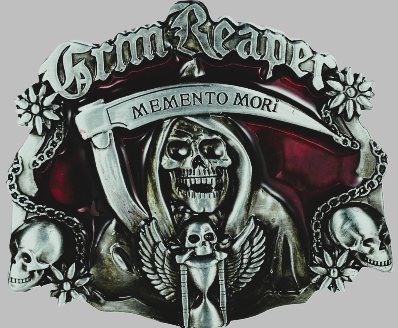 GRIM REAPER SONS OF ANARCHY 3&Prime; X 3.5&Prime; COLLECTIBLE BIKER GEAR / SOA BELT BUCKLE
