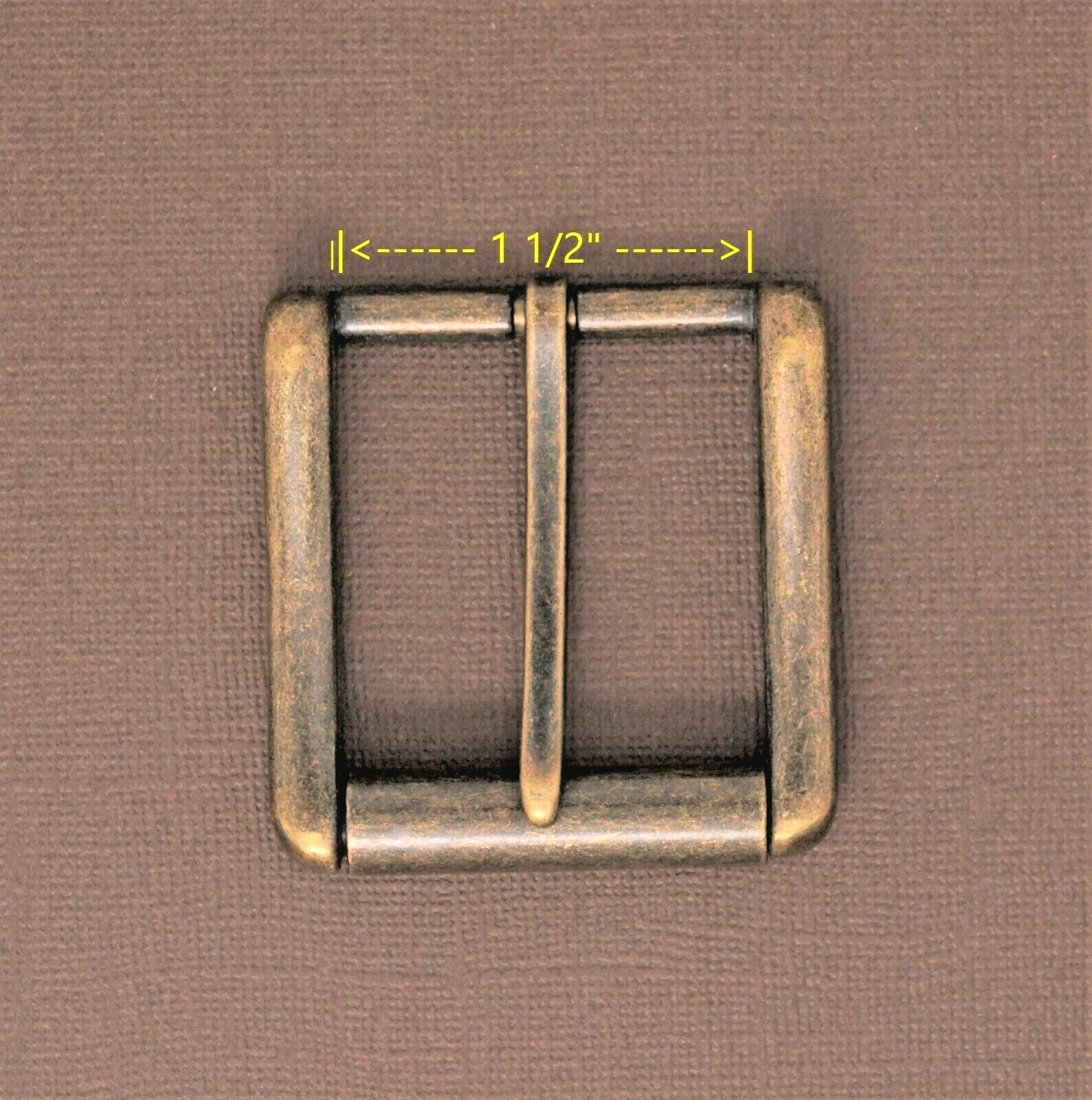New 1 1/2&Prime; pin buckle(#54) man/women antique-brass color finish US stock