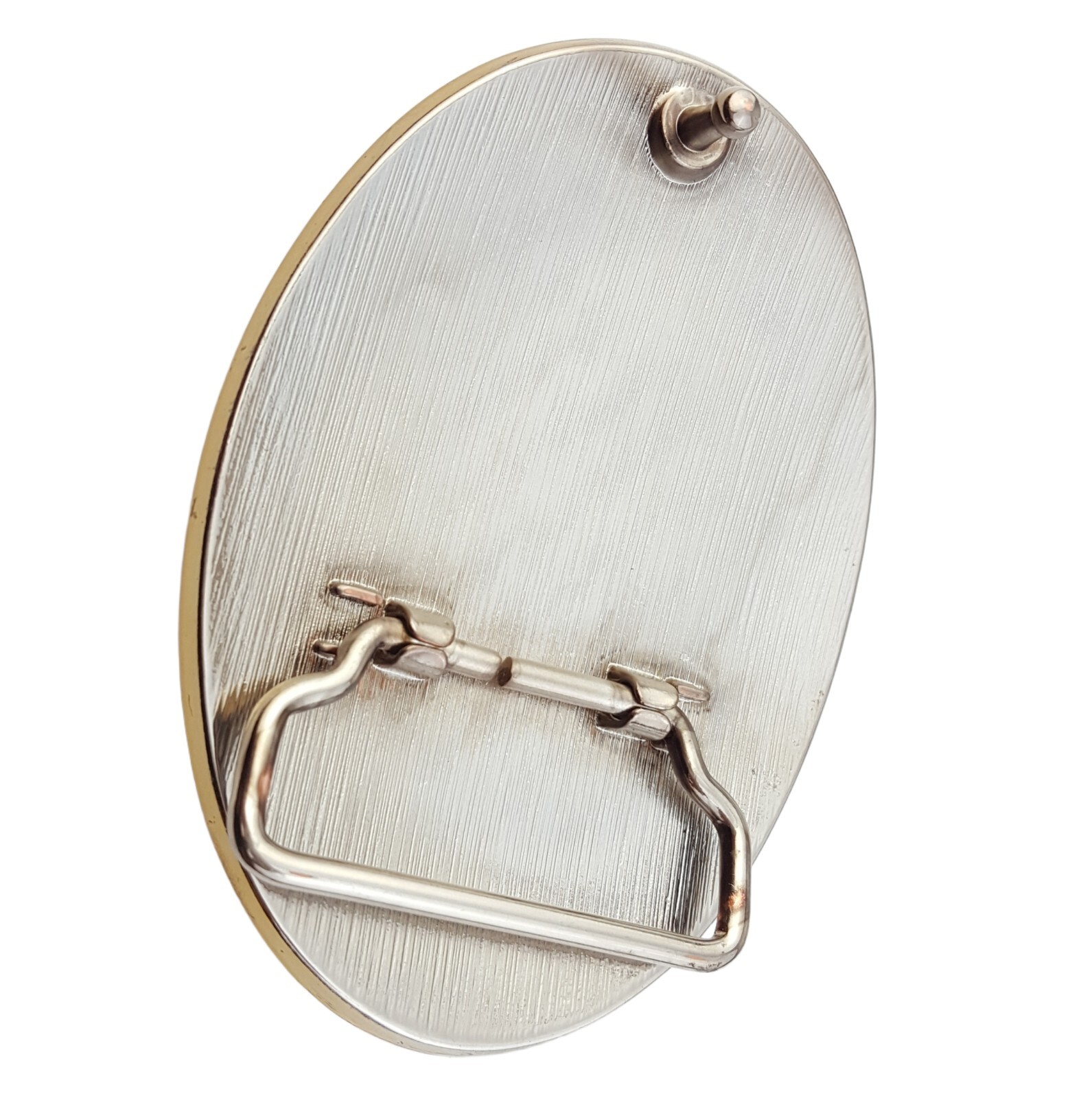 Western Oval Buckle with Cactus Design