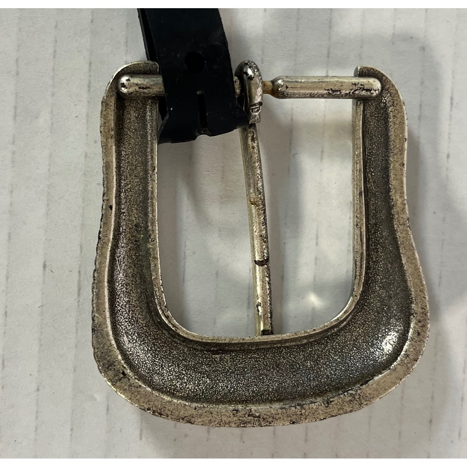 Unbranded Belt Buckle Unisex OS Silver Western Engraved Rope Edge
