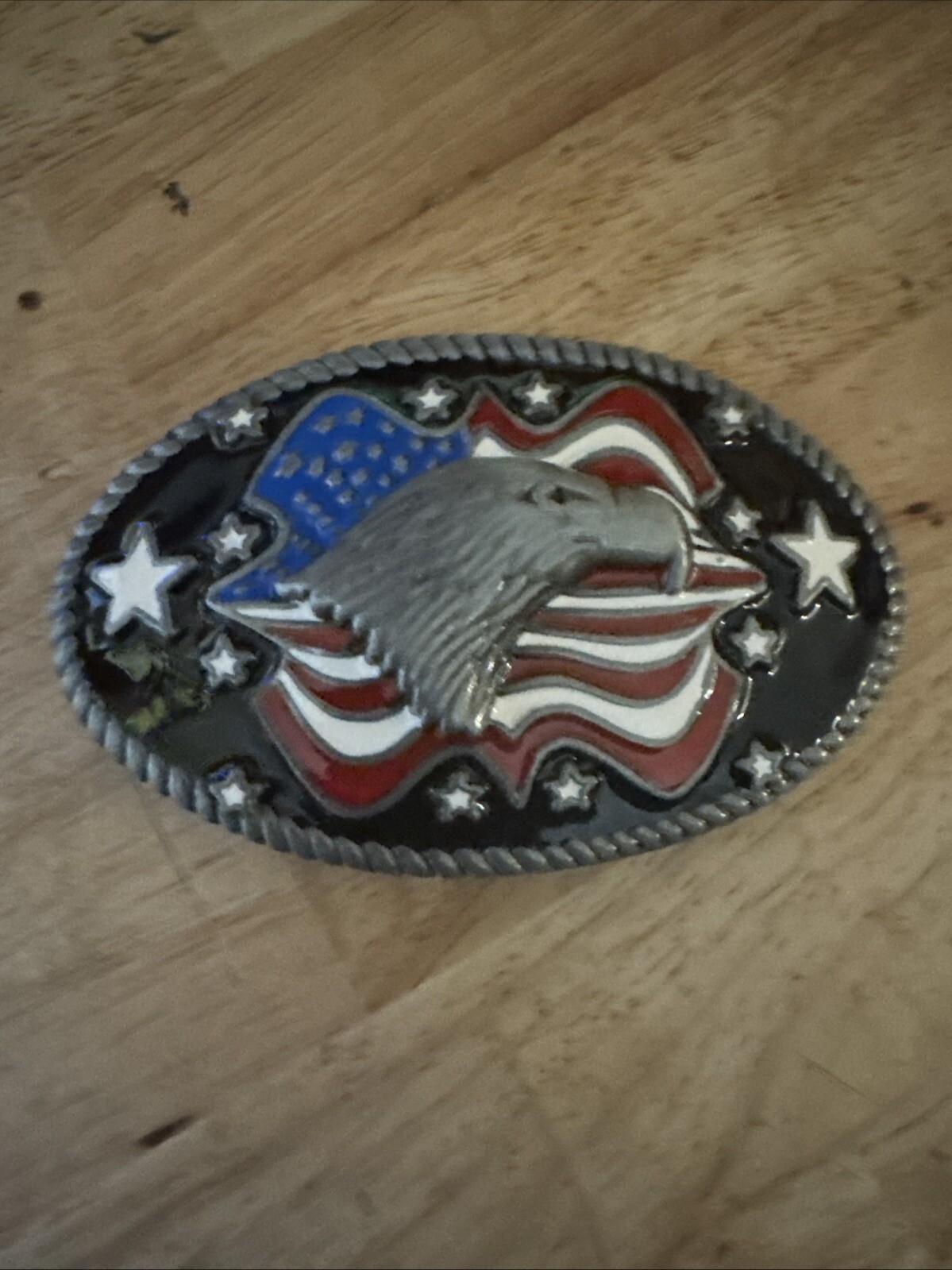Bald Eagle Belt Buckle Cowboy Rodeo Collector Man Cave Americana Patriot HUGE