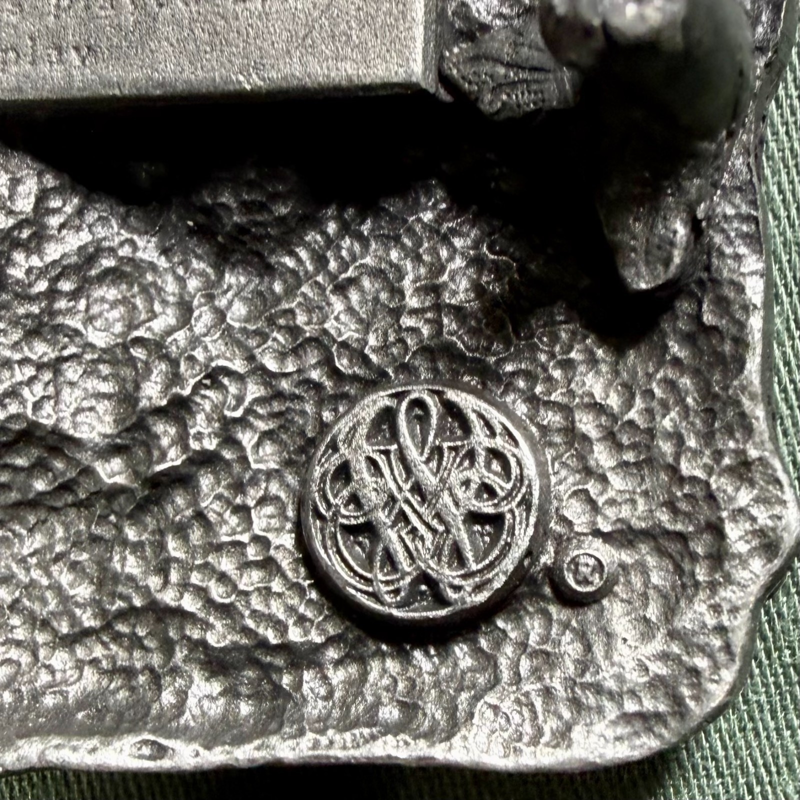 Vintage 1984 Siskiyou Railroads Built America Pewter Belt Buckle Train USA Made