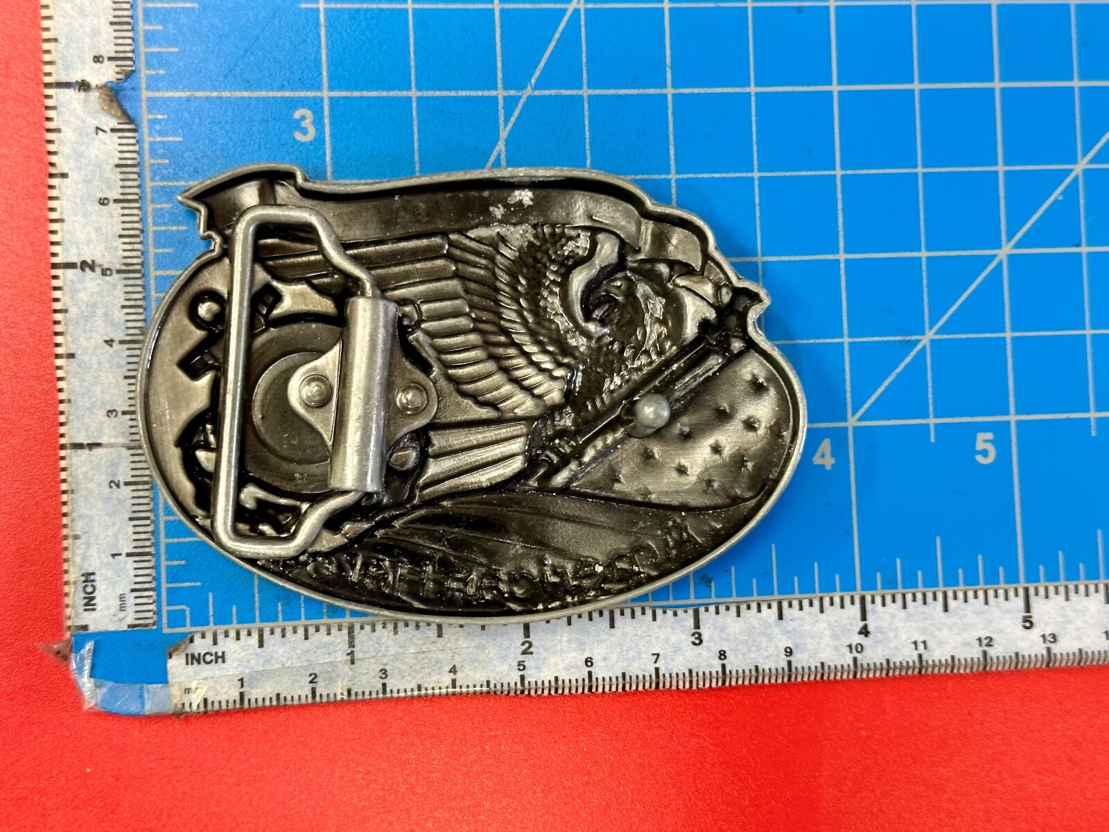 The Us Coastguard Raised Dimensional Belt Buckle America&rsquo;s Heroes