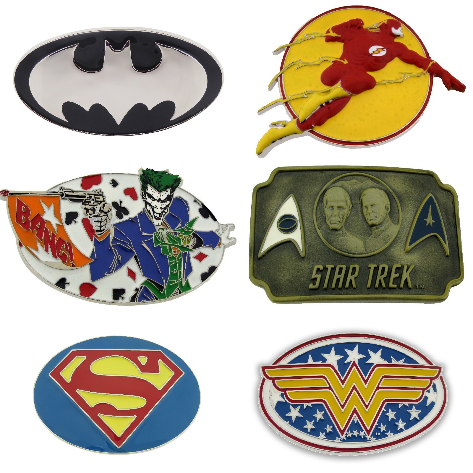 Batman THE Flash Star Trek Superman Wonder Woman Men Comics Original Belt Buckle
