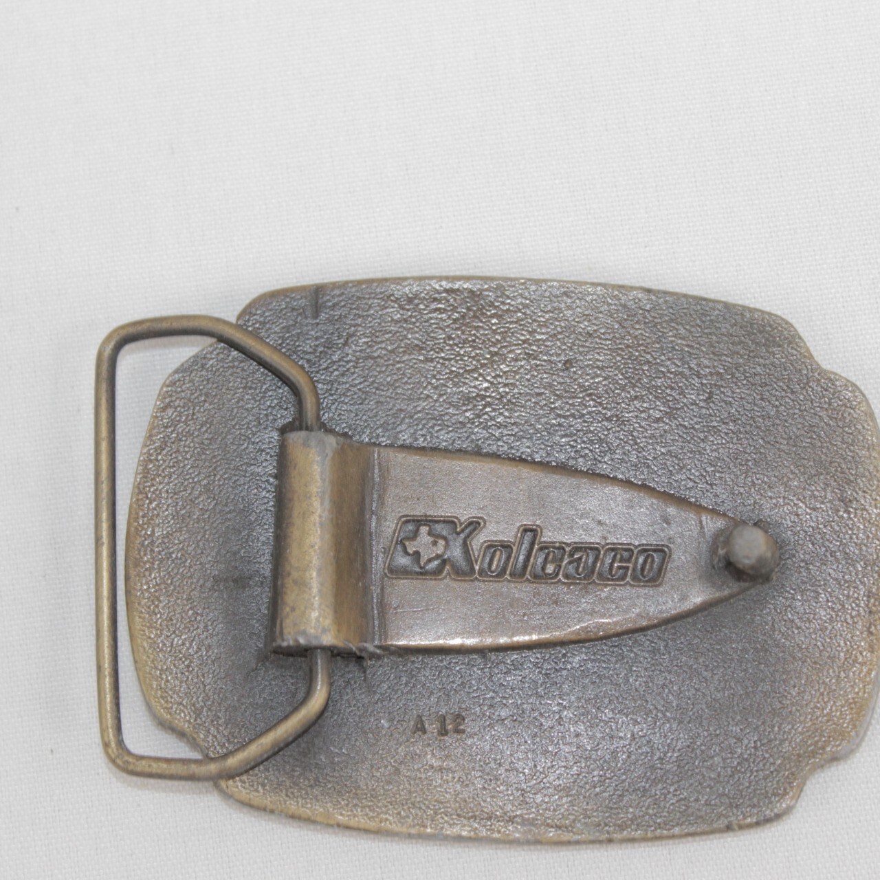 Texas Railroad Train Embossed Brass Belt Buckle Xoleaco A12
