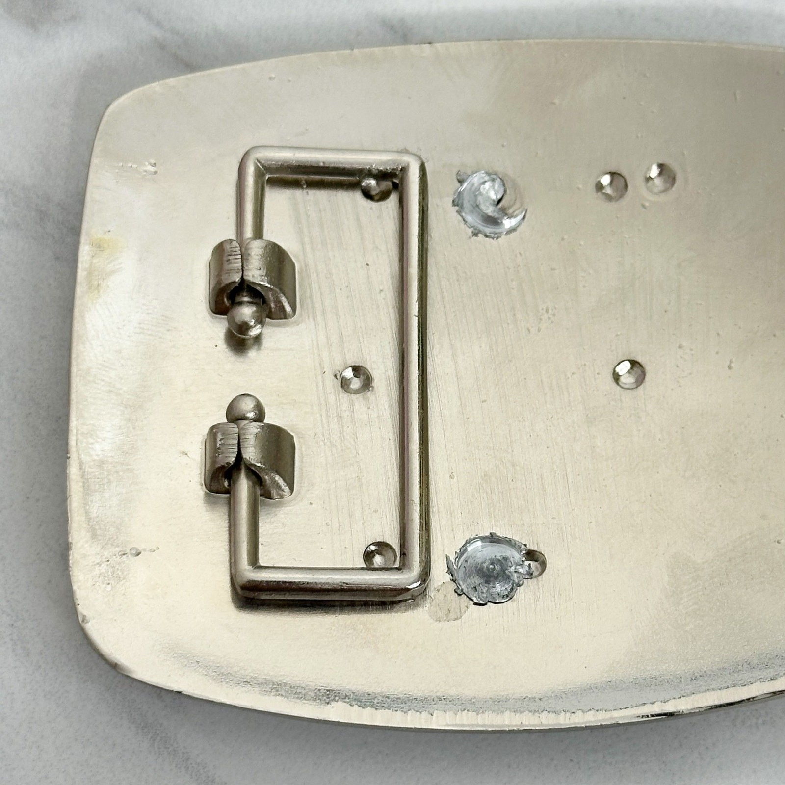 I Letter Initial Monogram Silver Tone Belt Buckle 3.16&Prime; Personalized