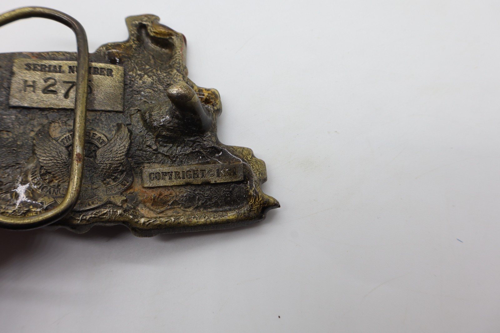 Vintage 1981 American Buckle Co. Train Engine #165 Belt Buckle Made in USA