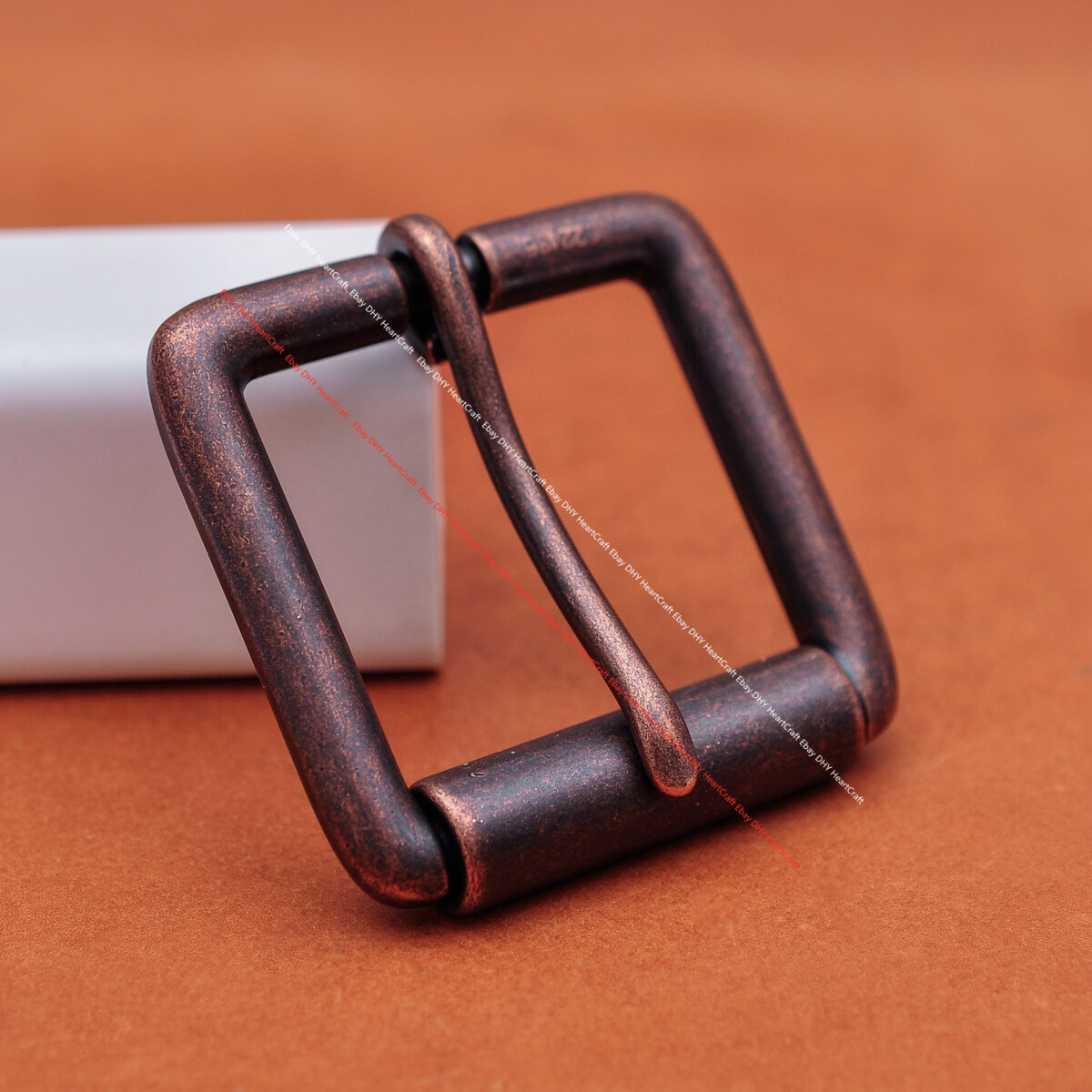 Antique Copper Single Prong Pin Roller Leather Belt Buckle Replacement Fit 40mm