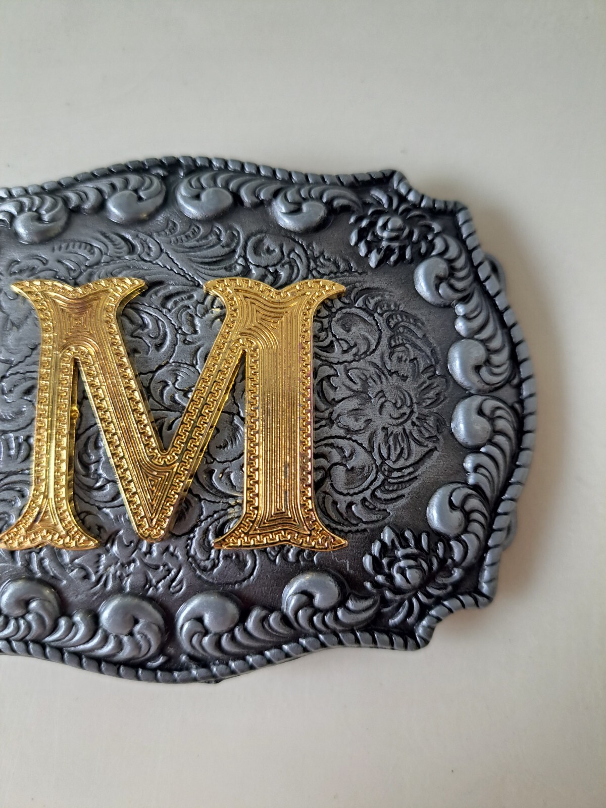 Western Belt Buckle Initial Letters ABCDEFG to Y-Cowboy Rodeo Large Belt..