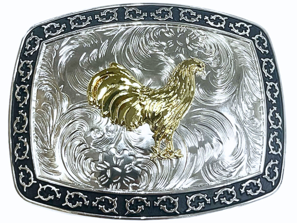 ROOSTER BELT BUCKLE FLAG MAP RODEO COWBOY WESTERN TEXAS NEW Hebillas Vaqueras