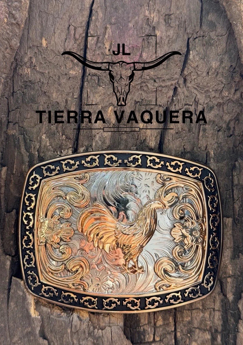 Mexican Rooster Chicken Charro Cowboy Belt Buckle Hebilla Vaquera Made In Mexico