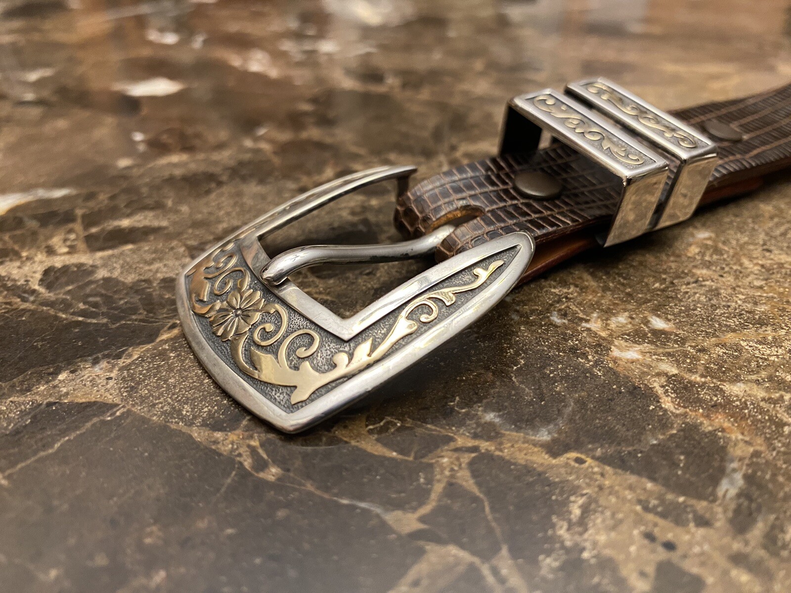 James Reid Sterling Silver 14k Gold Belt buckle Set bolero✅