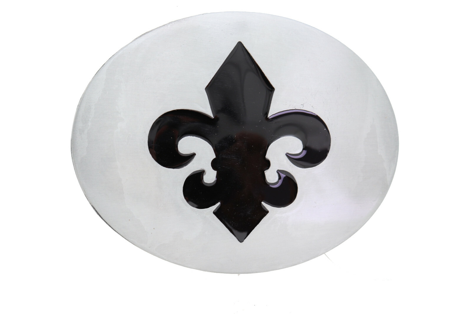 Women Men Silver Metal Unisex Belt Buckle Fleur De Lis French Lily Flower Casual
