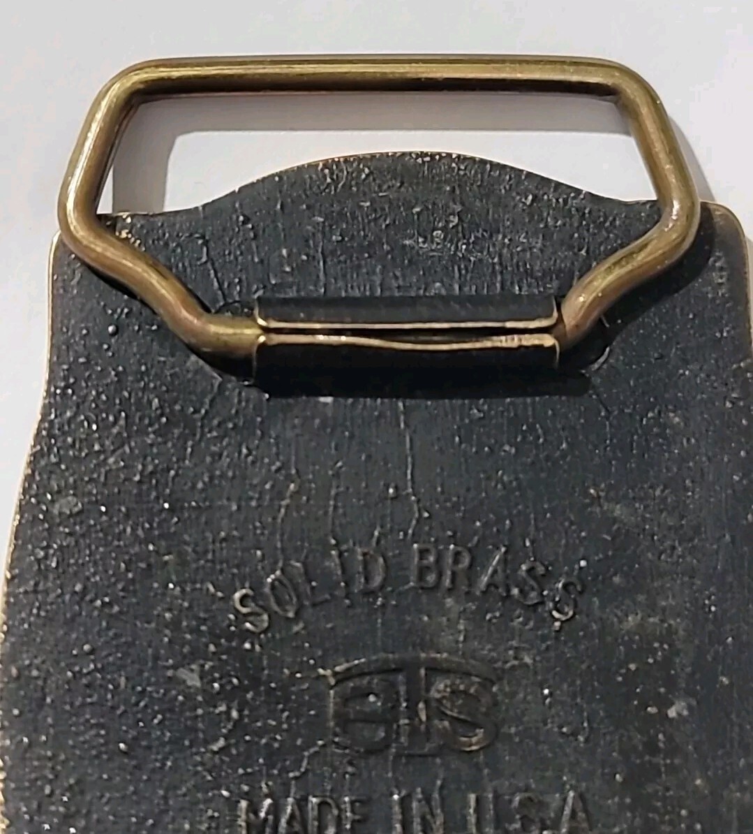 Vintage Belt Buckle Solid Brass Steam Engine Train 1978 BTS Used Made In The USA
