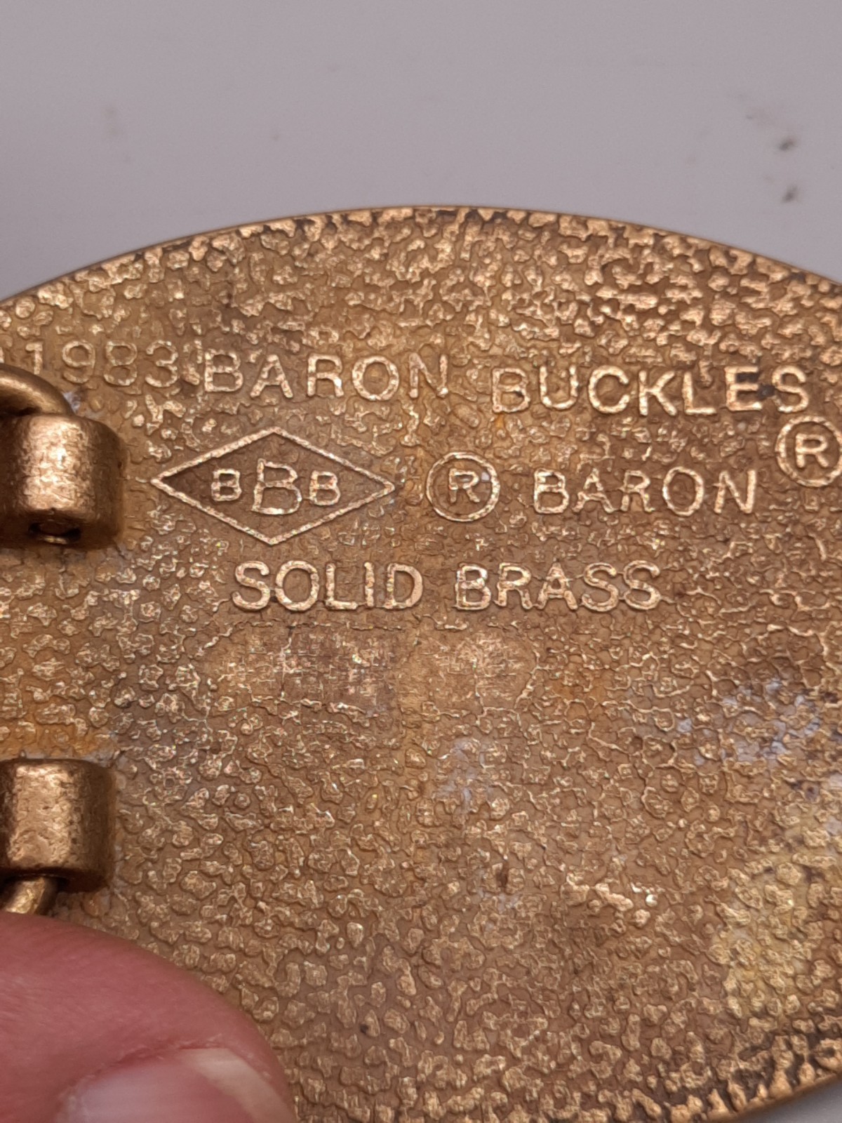 Vintage Caterpillar 953 Tractor Belt Buckle Baron Brass Company Used 1983