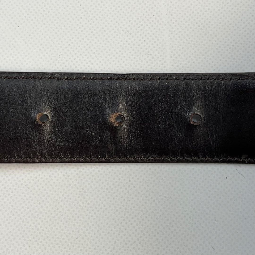 GUCCI Pre-Owned Belt Sherry Line Silver Buckle Leather