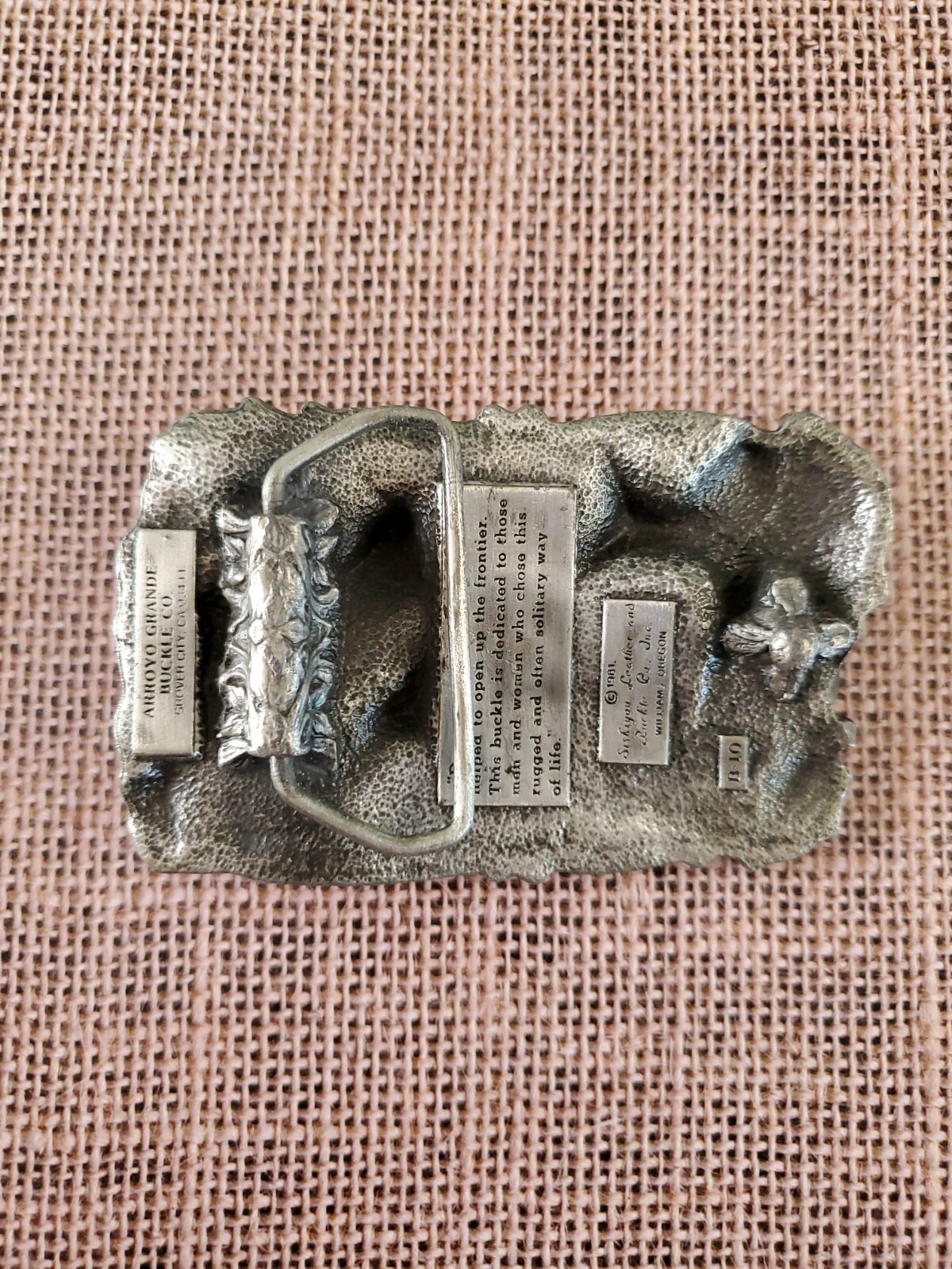 Vintage Siskiyou 1981 Gold Rush Belt Buckle; Arroyo Grande Buckle Co (RF1029)