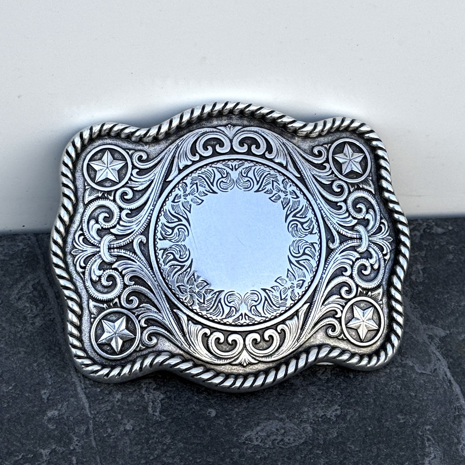 Custom Personalized Belt Buckle Monogrammed Western Buckle for Belts Wide 1.5&Prime;