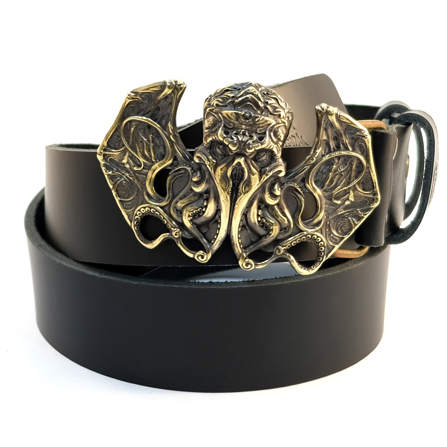 Belt buckle Cthulhu, Cthulhu Myths solid brass belt buckle, Skull belt buckle,