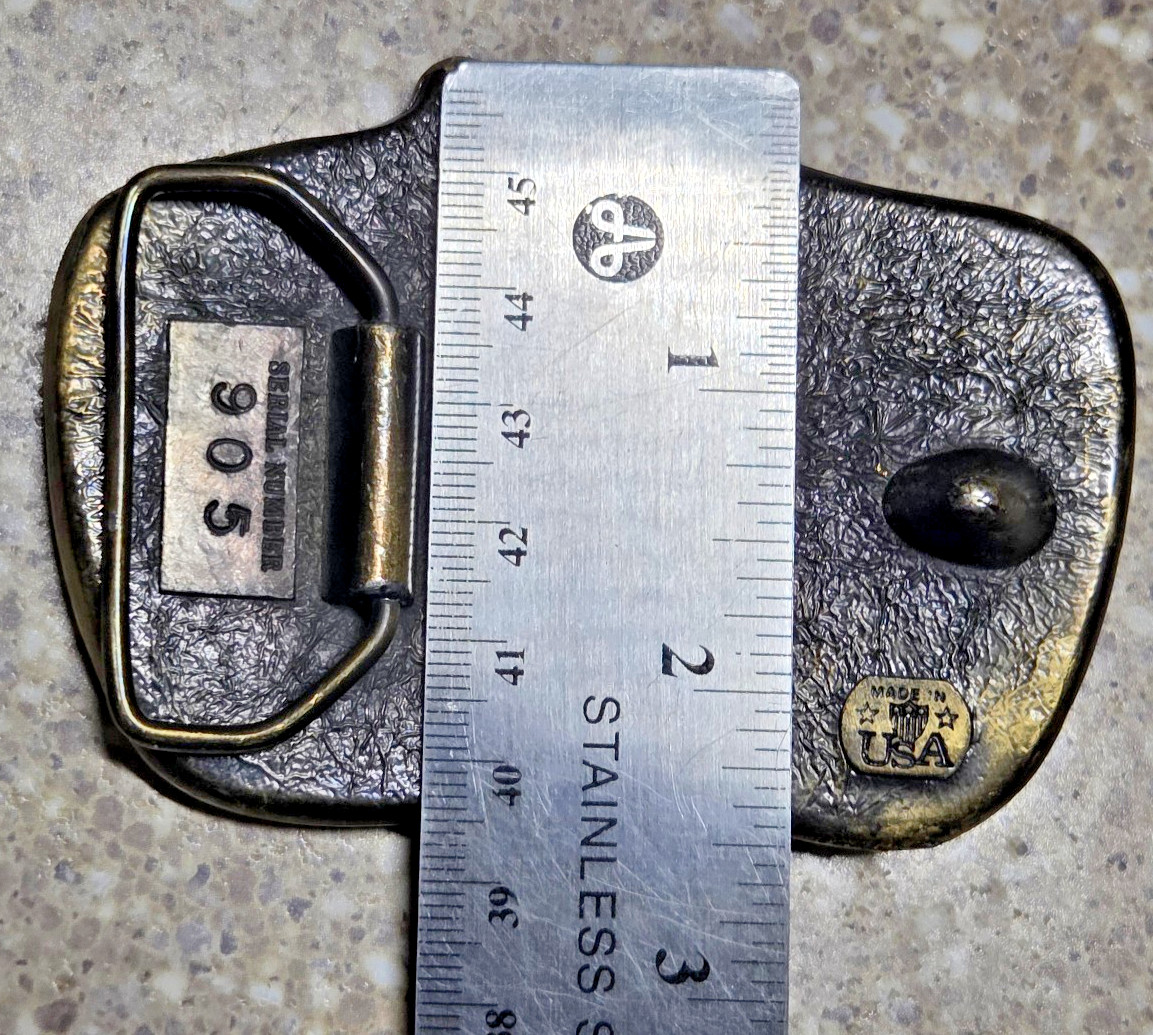 Vintage 1979 West n Wear Jean Front Belt Buckle Made in USA 905