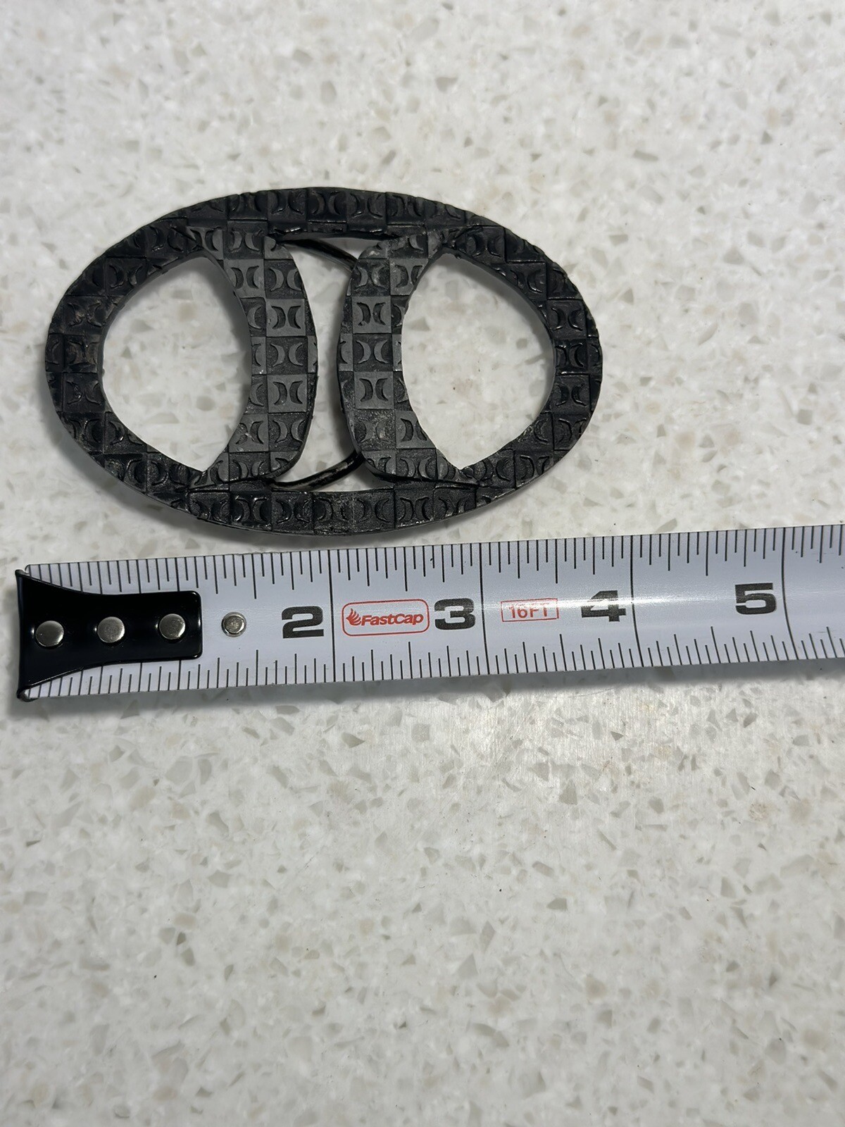 HURLEY Intl Clothing Co Vintage metal cut out logo Belt Buckle , Lead Free!