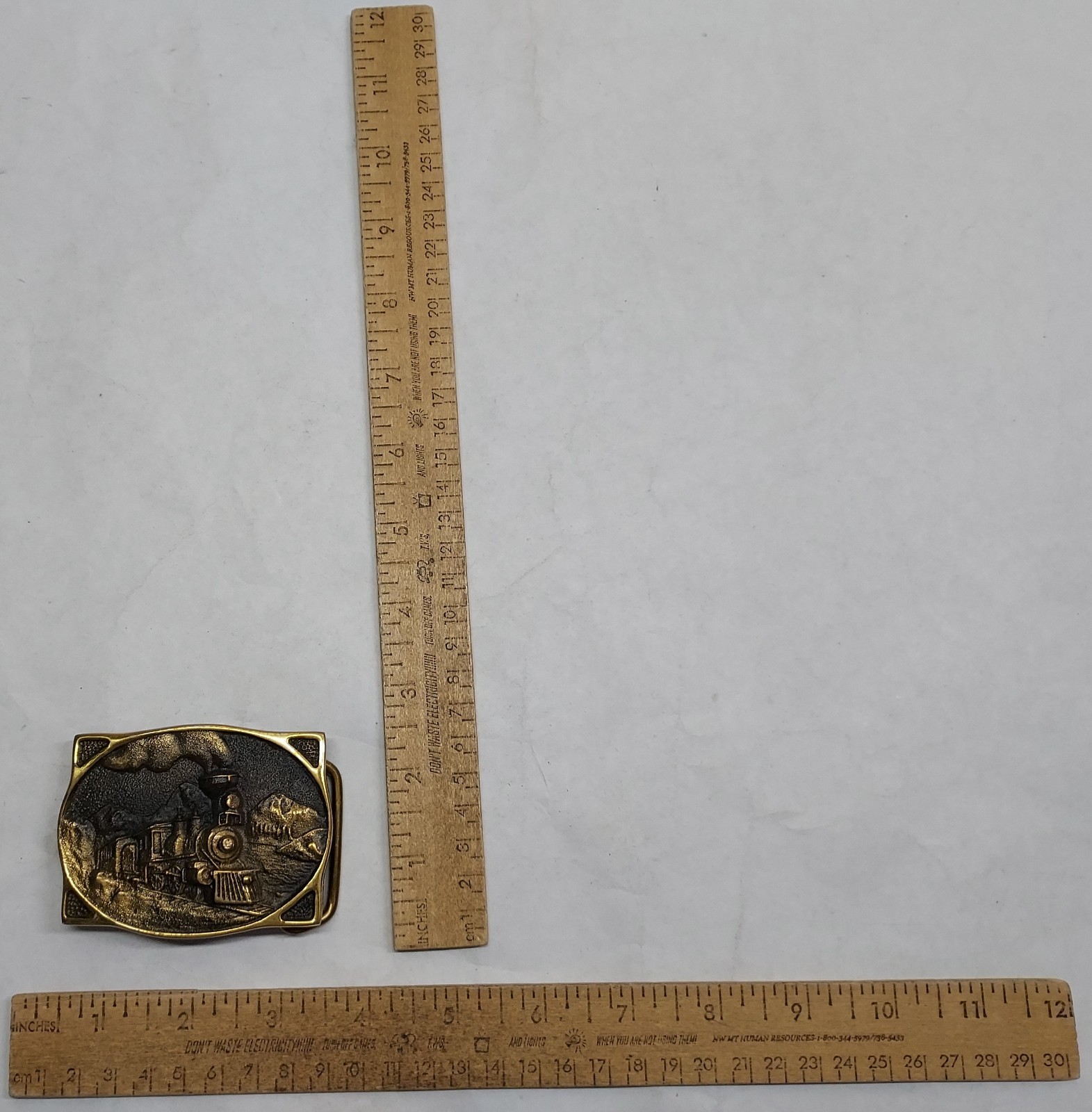 TRAIN / LOCOMOTIVE – #d – HERITAGE MINT – Belt BUCKLE – listing #8994
