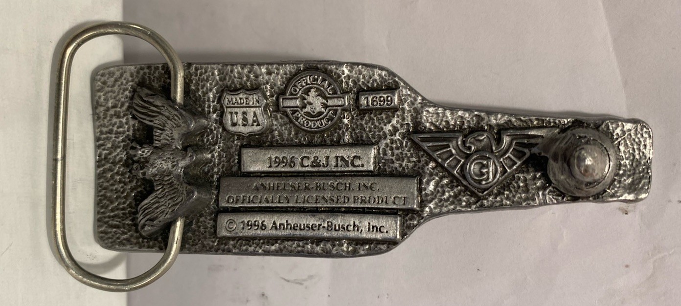 Anheuser-Busch King Of Beers Masterpiece Collection 1699 1996 HTF Belt Buckle