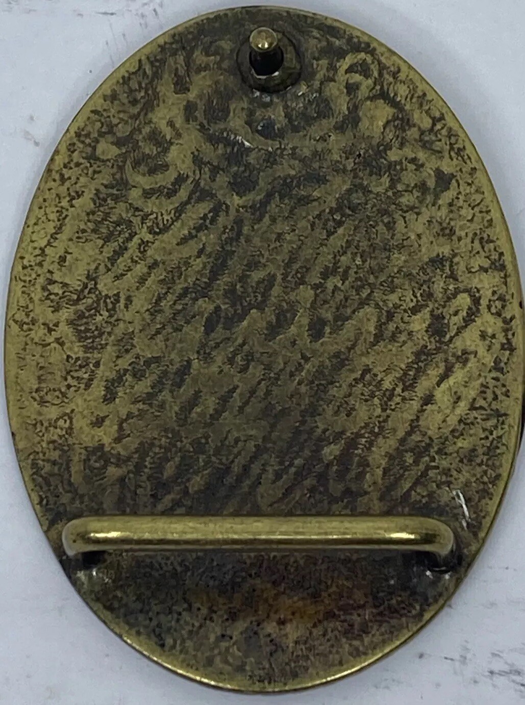 VTG Country Music Enamel Solid Brass Oval Belt Buckle Music