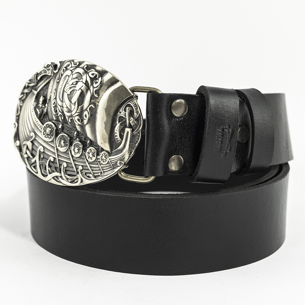 Viking warship Drakkar german silver buckle, Scandinavian Nordic Celtic warrior