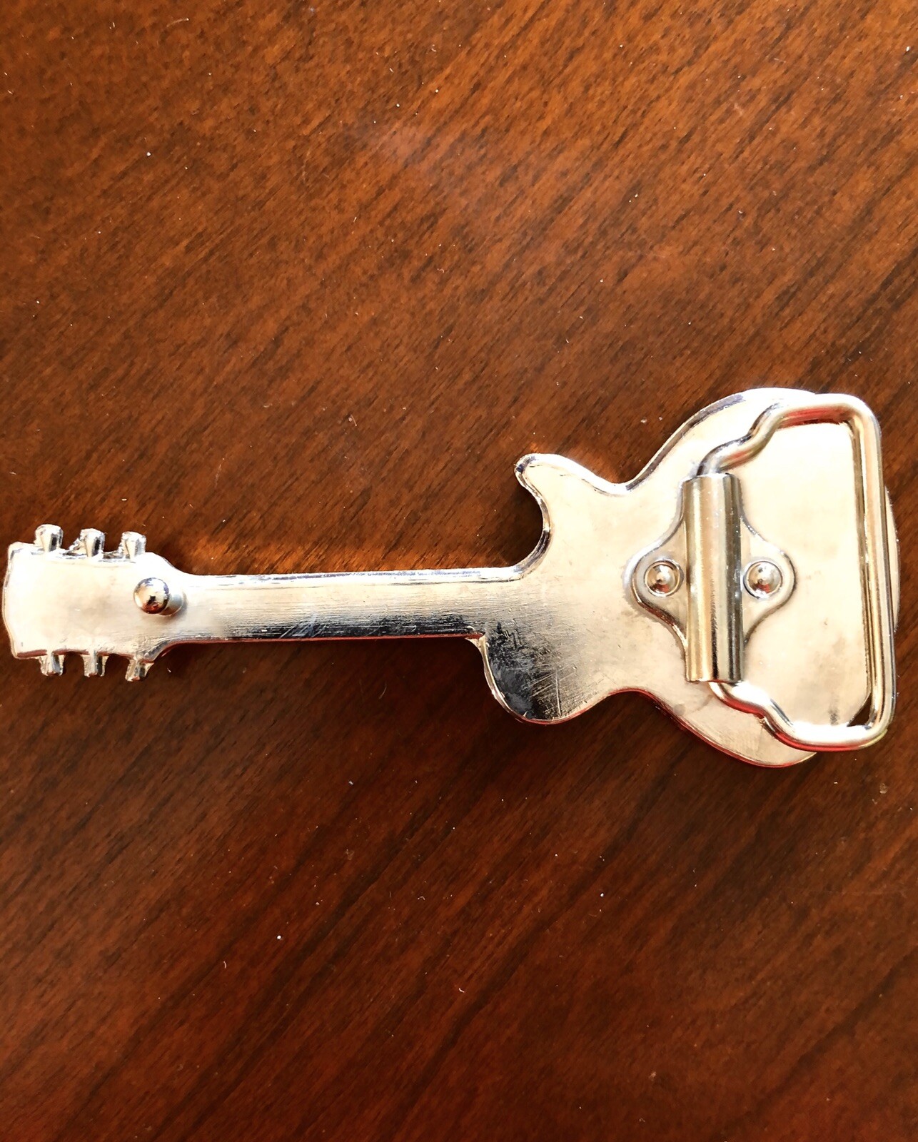 Red Guitar Musician Musical Instrument Music Metal Unisex Men’s Belt Buckle