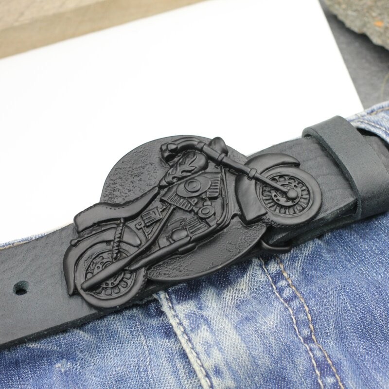 Motorcycle Belt Buckle Rose Gold Luxury Biker Accessory Elegant High Quality