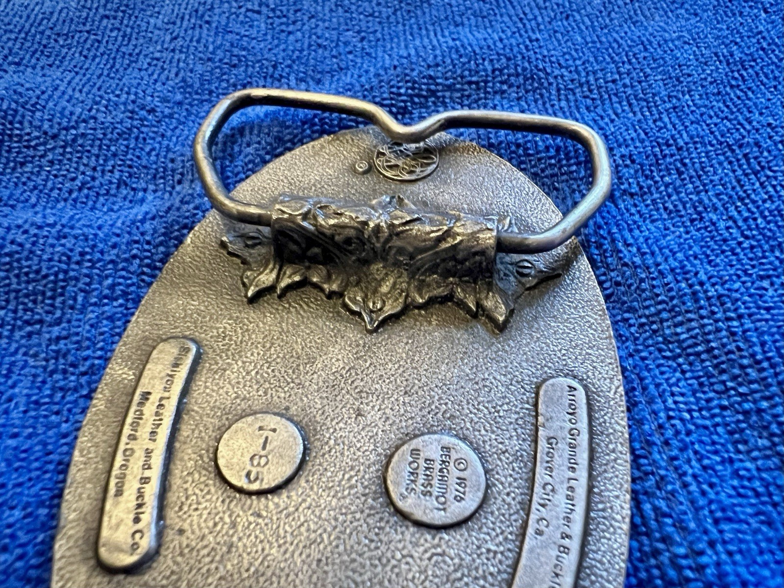 Vintage Skiing Belt Buckle Brass 1976 Snow Cross Country Sports Aspen Vail